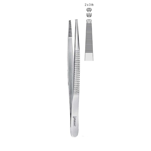 [BD.818.180] Forceps tissue Bonney 2x3th 180mm