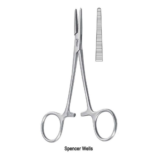 [BH.494.130M] Forceps artery Spencer Wells straight 130mm