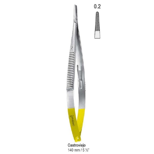 [BN.152.140] Falcon-Grip Needle holder Castroviejo str. 140mm TC