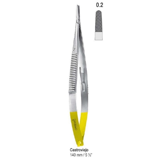 [BN.154.140] Falcon-Grip Needle holder Castroviejo str. 140mm TC