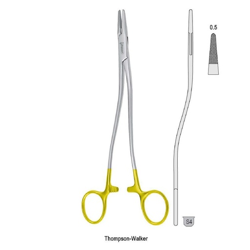 [BN.315.180] Falcon-Grip Needle holder Thompson-Walker S-Shape 180mm TC