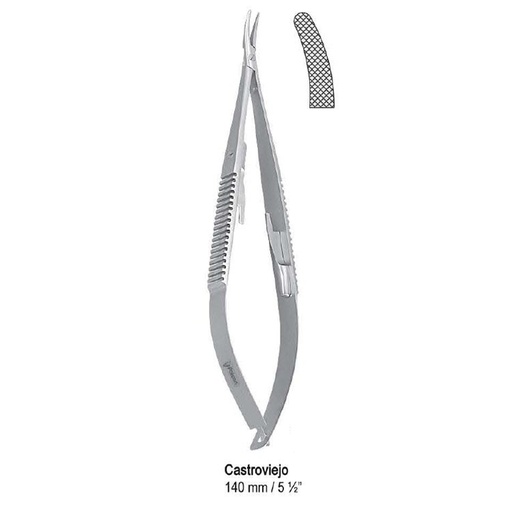 [BN.455.140] Needle holder Castroviejo cur. 140mm
