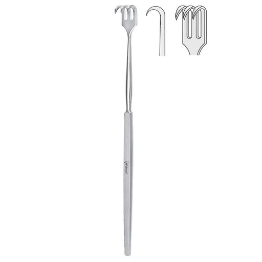 [BQ.103.030] Retractor Falcon 3-prong sharp 160mm