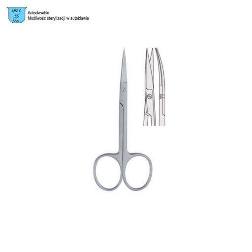 [BS.541.115M] Scissors Iris curved 115mm (Mirror Finish)