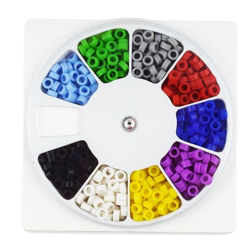 [DZ.081.001] Color code ring silicone large assorted (Pack of 225 pieces)
