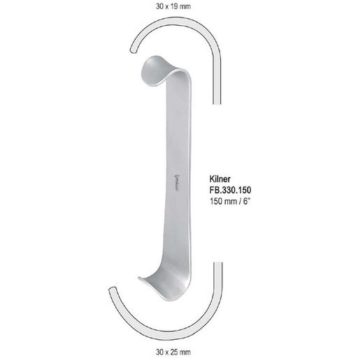 [FB.330.150] Retractor cheek Kilner 150 mm