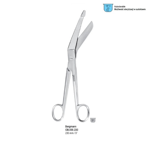 [OB.055.230] Scissors plaster Bergmann 230mm