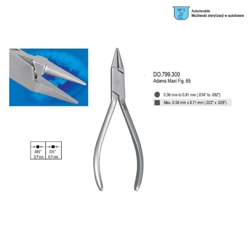 [DO.799.300] Pliers wire bending Adams large round/flat 