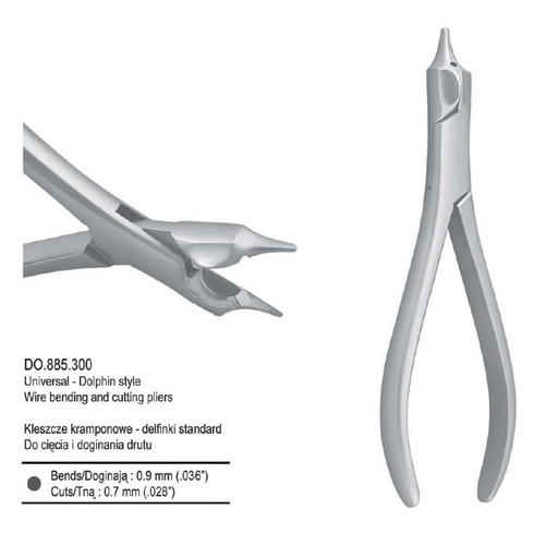 [DO.885.300] Pliers wire bending and cutting universal Dolphin style