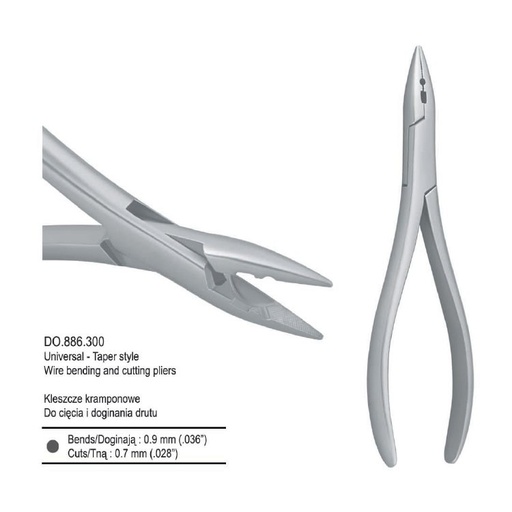 [DO.886.300] Pliers wire bending and cutting universal taper style