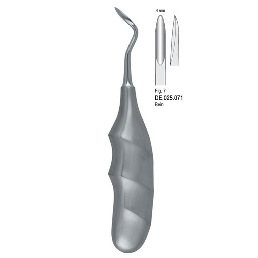 [DE.025.071] Elevator Bein 4mm anatomical handle fig. 7