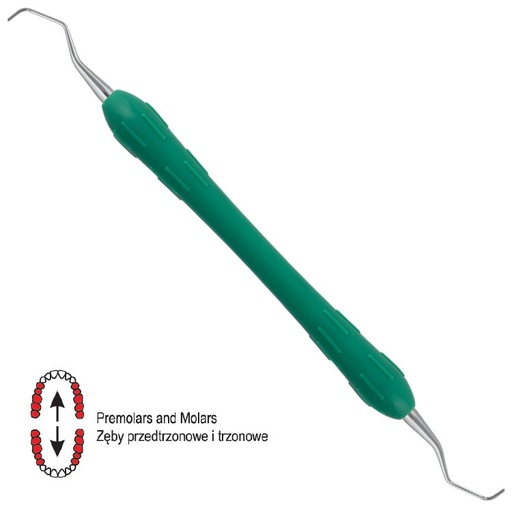 [DP.160.081] Easy-Color Curette Gracey standard de fig. 7/8 (Green)