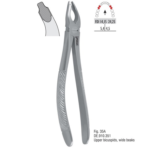 [DE.910.351] Atramatic extraction forceps notched beaks fig. 35A