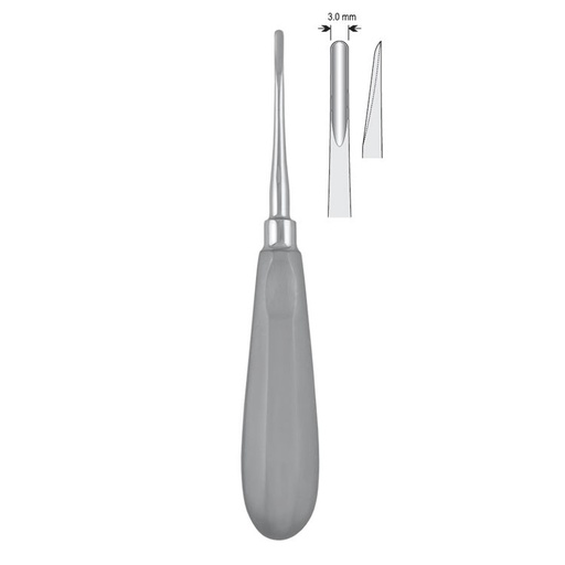 [DE.920.020] Luxation elevator straight 3mm fig. 2