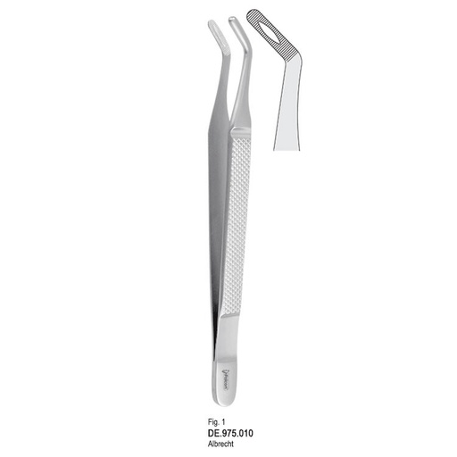 [DE.975.010] Tweezers extraction Albrecht blunt fig. 1