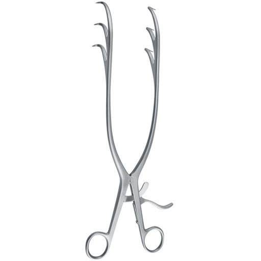 [NR.821.040] Retractor SR Gelpi-Scoliosis 3x3 prongs sharp 40x305mmm