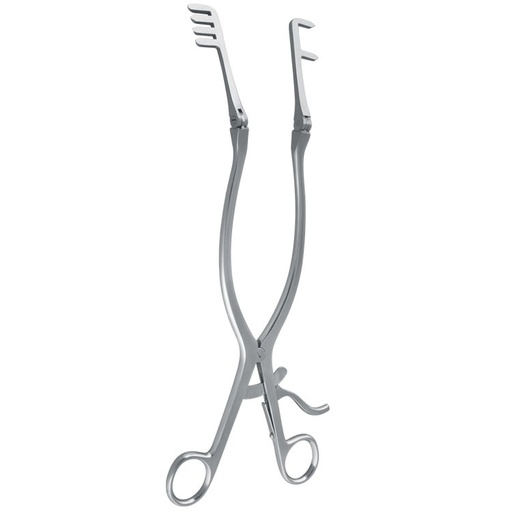 [OS.781.310] Retractor hip SR Sexton horizontal 4x2 prongs 310mmm