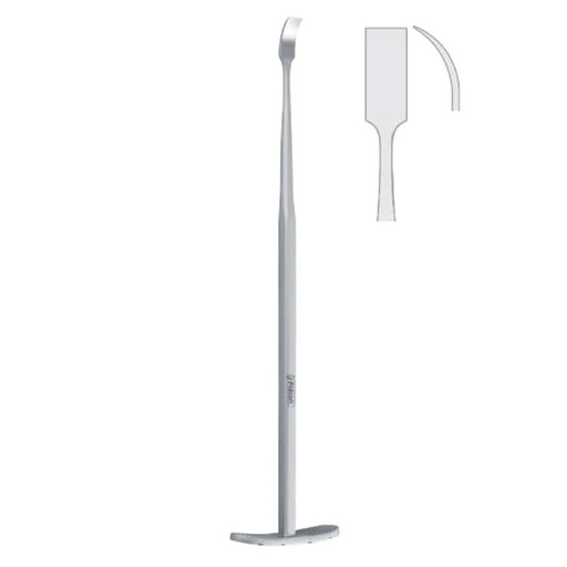 [FC.737.040|--|F64-695-04R|R64-695-04R] Osteotome maxillo facial Dunn-Dautrey strongly curved 4mm, 170mm