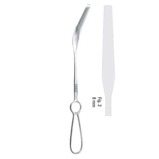 [FC.885.020|--|F66-499-02R|R66-499-02R] Retractor ramus medial Burton 8mm, 300mm