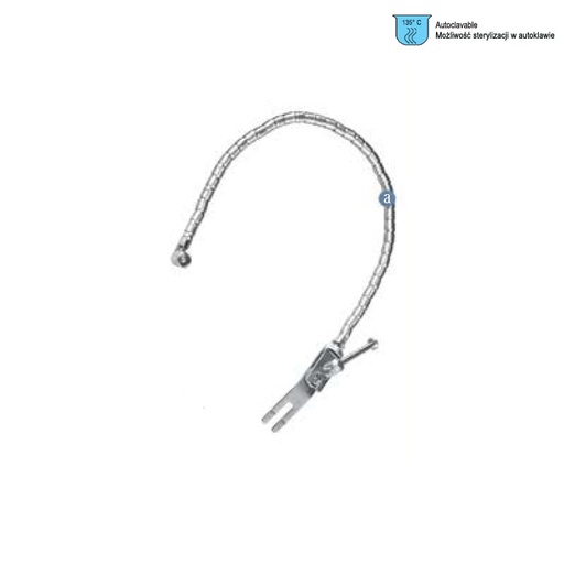 [NR.101.010|N19-128-57R] Retractor system brain Yasargil-Leyla, flexible arm stainless steel 570mm 