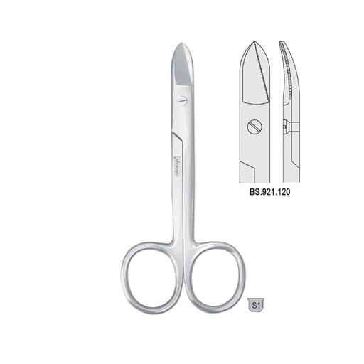 [BS.921.110M] Scissors Bee Bee cur. 110mm saw edge
